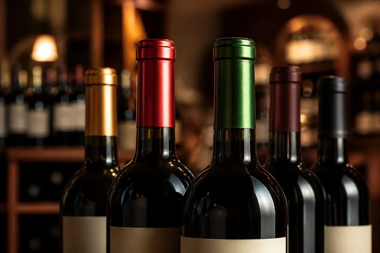 Colliers de bouteilles de vin elegants