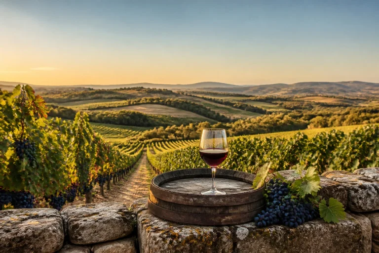 Vignoble ensoleille de malepere france