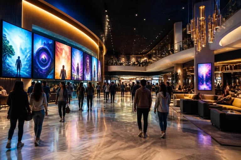 Hall de cinema moderne et lumineux