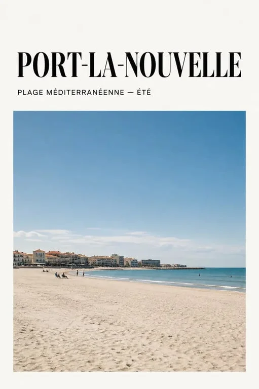Port la nouvelle plage, vue du front de mer à Port-la-Nouvelle